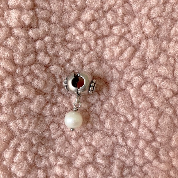 Pandora clip charm with pearl and zirconia - Picture 3 of 4